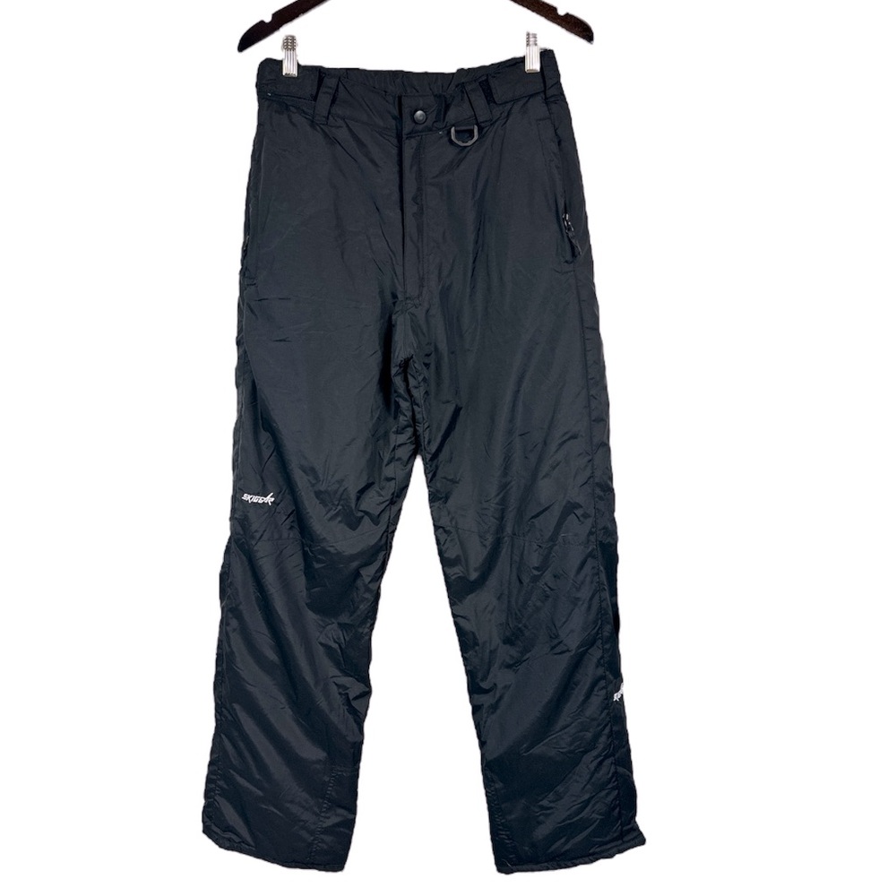 Ski Gear Men’s Classic Black Insulated Waterproof Lined Ski Pants Size Small